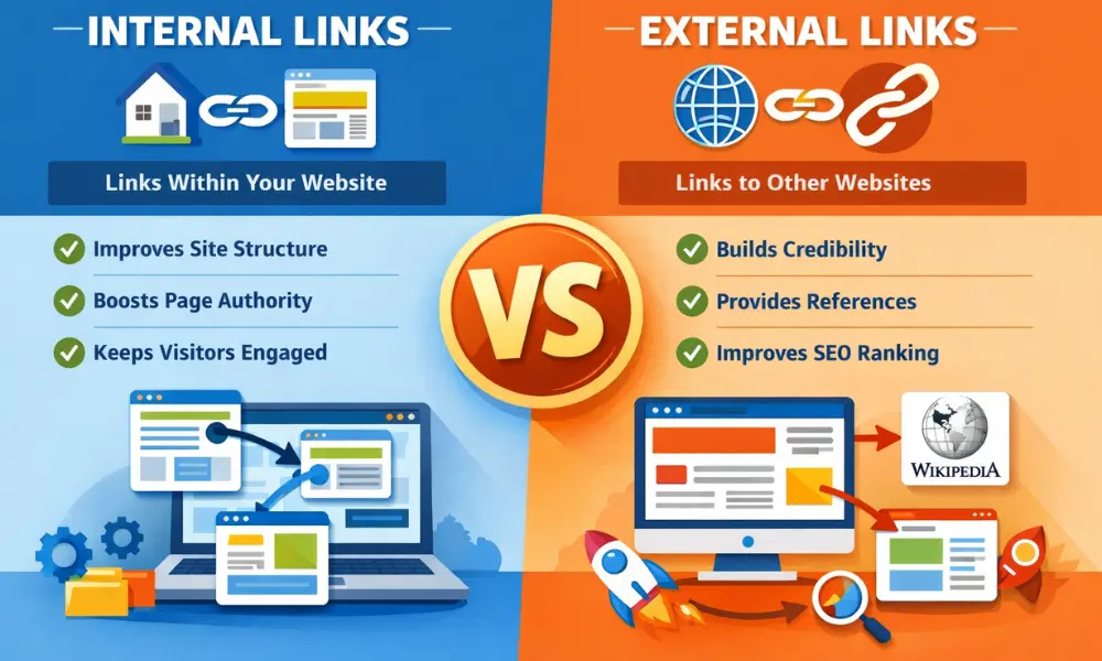 Difference Between Internal Linking and External Linking – A Simple Guide for Students